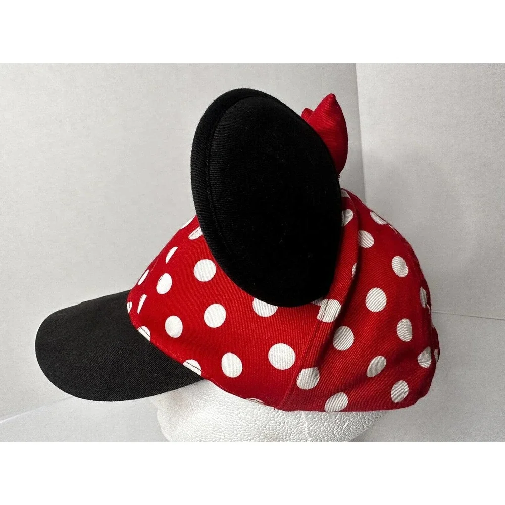 Youth Minnie Mouse Polka Dot Ears Snapback Hat Cap UNIQUE Hong Kong Disneyland